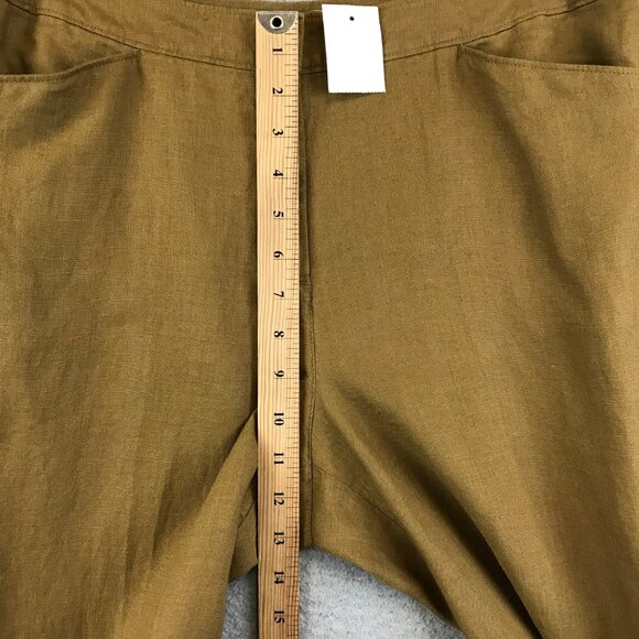 New J Jill Sandalwood Wide Leg Genuine Fit Linen Pants size 12 - Picture 9 of 12